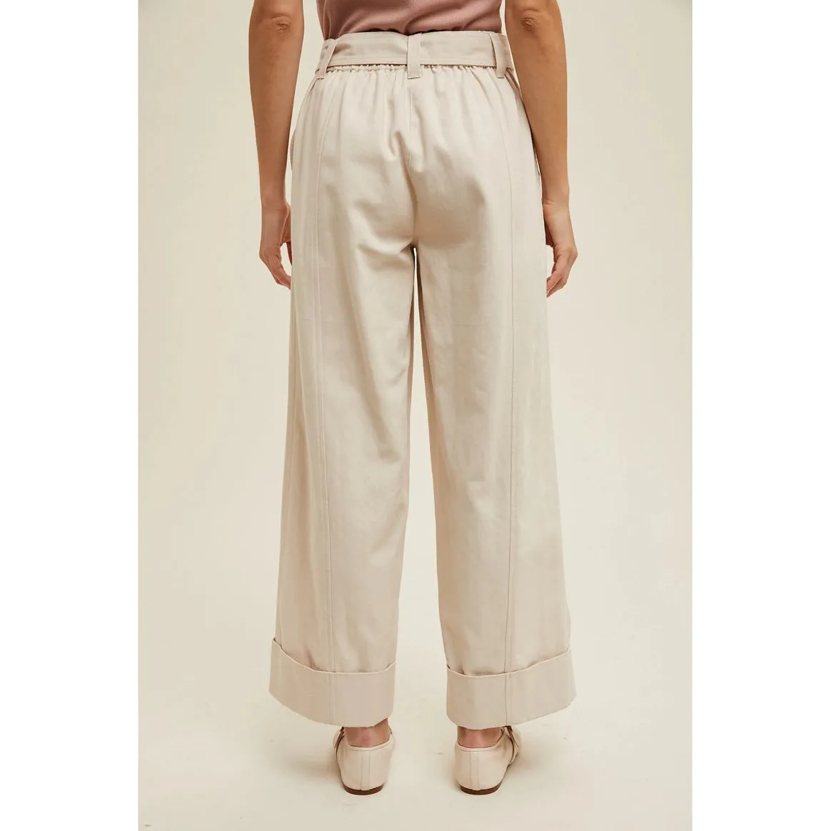 Cuffed Wide Leg Pants