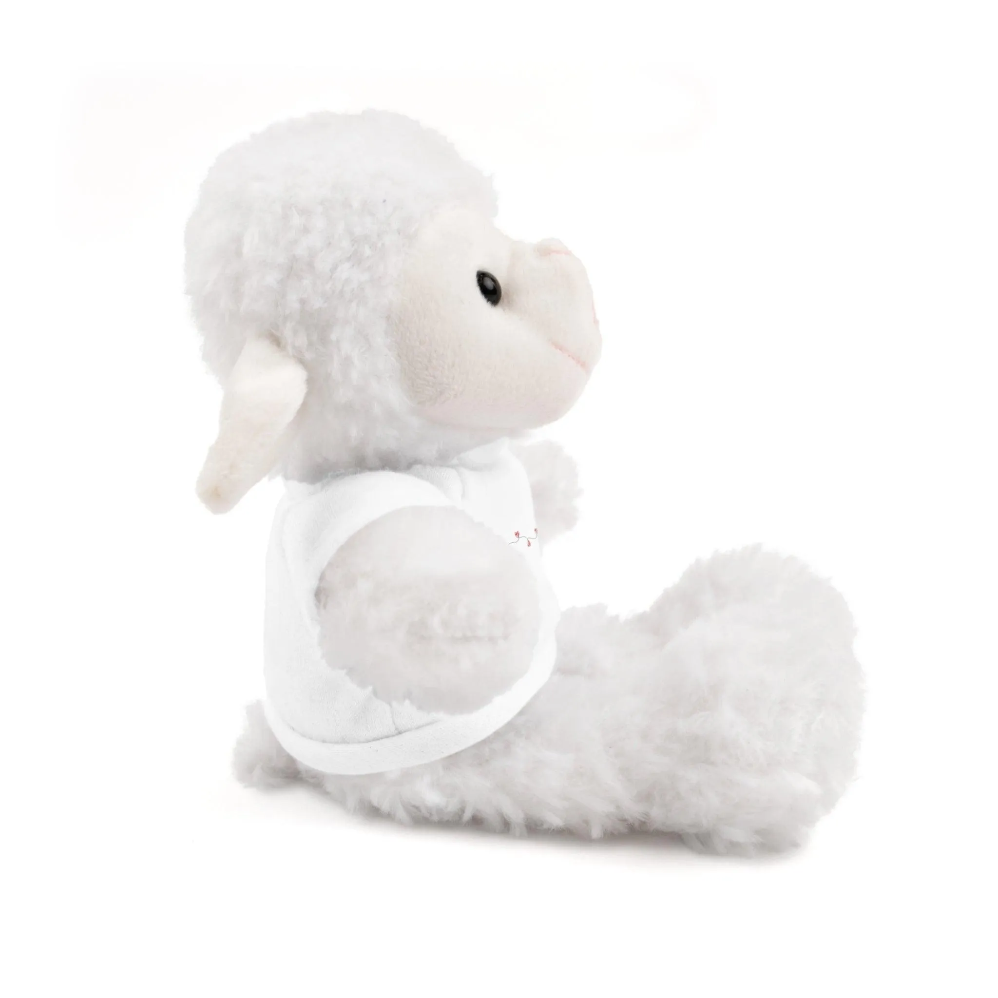 Customizable 8" Peekaboo Plush Animals for Valentine's Day with Personalizable Tees
