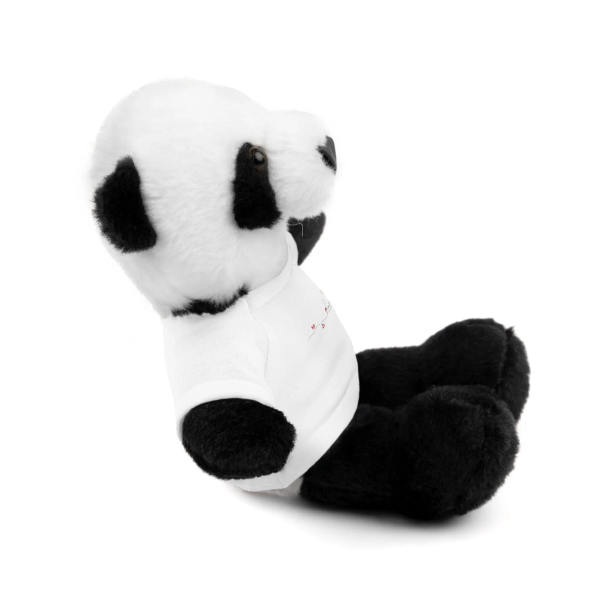 Customizable 8" Peekaboo Plush Animals for Valentine's Day with Personalizable Tees
