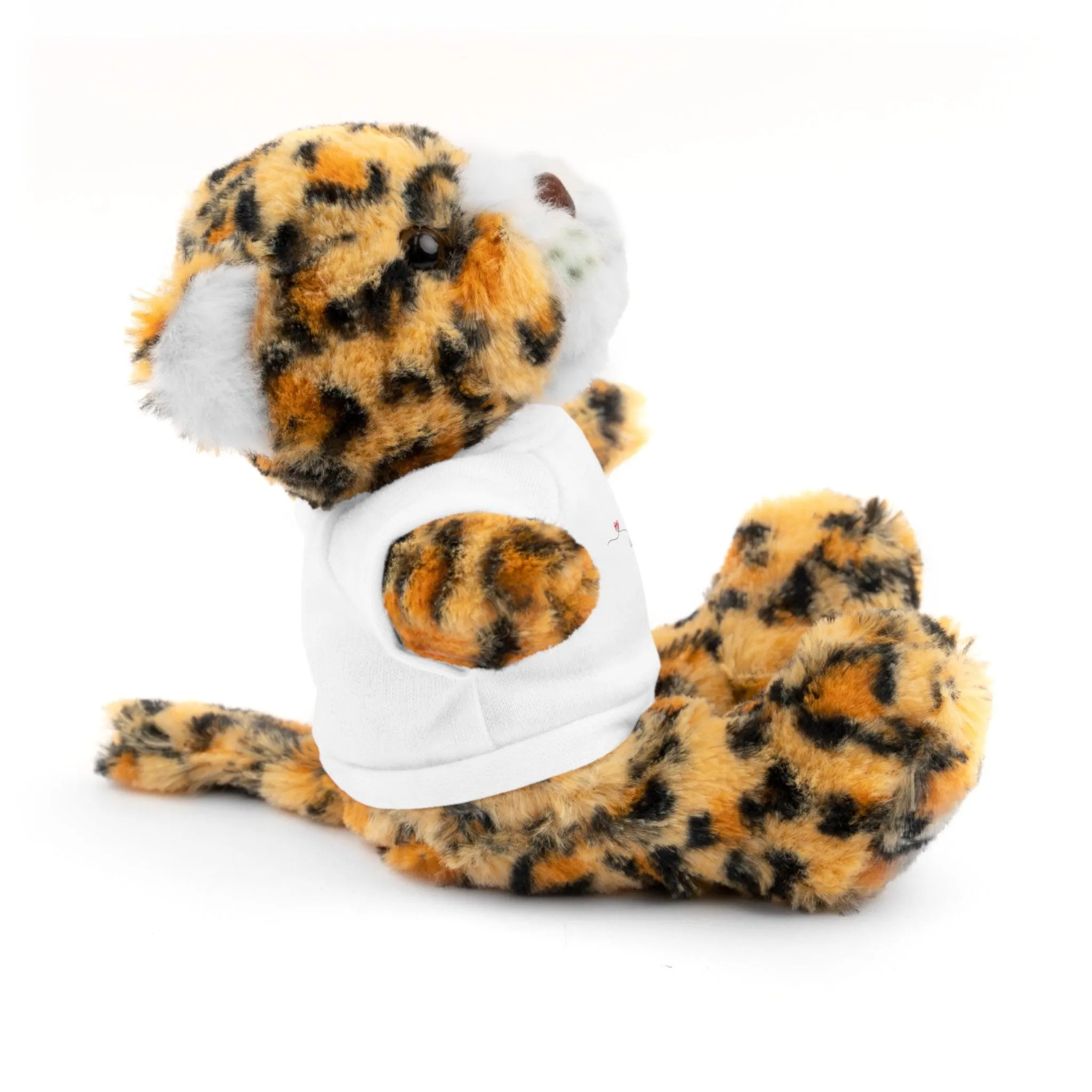 Customizable 8" Peekaboo Plush Animals for Valentine's Day with Personalizable Tees