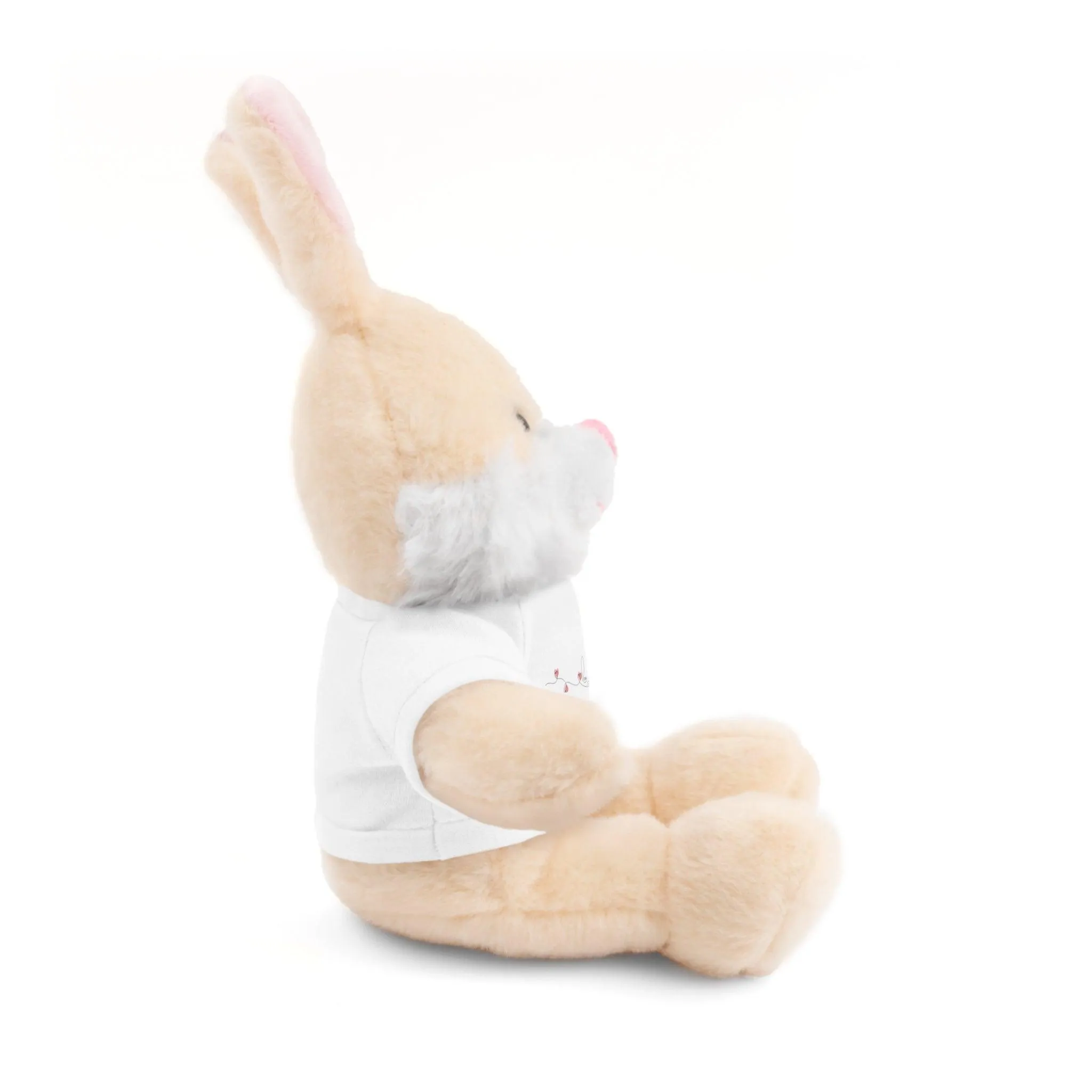 Customizable 8" Peekaboo Plush Animals for Valentine's Day with Personalizable Tees