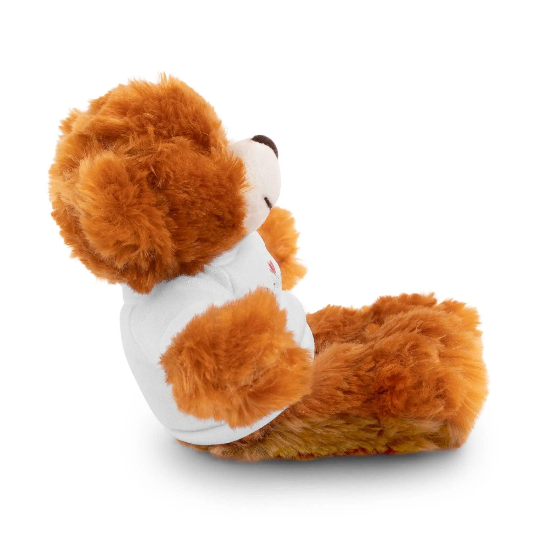 Customizable 8" Peekaboo Plush Animals for Valentine's Day with Personalizable Tees