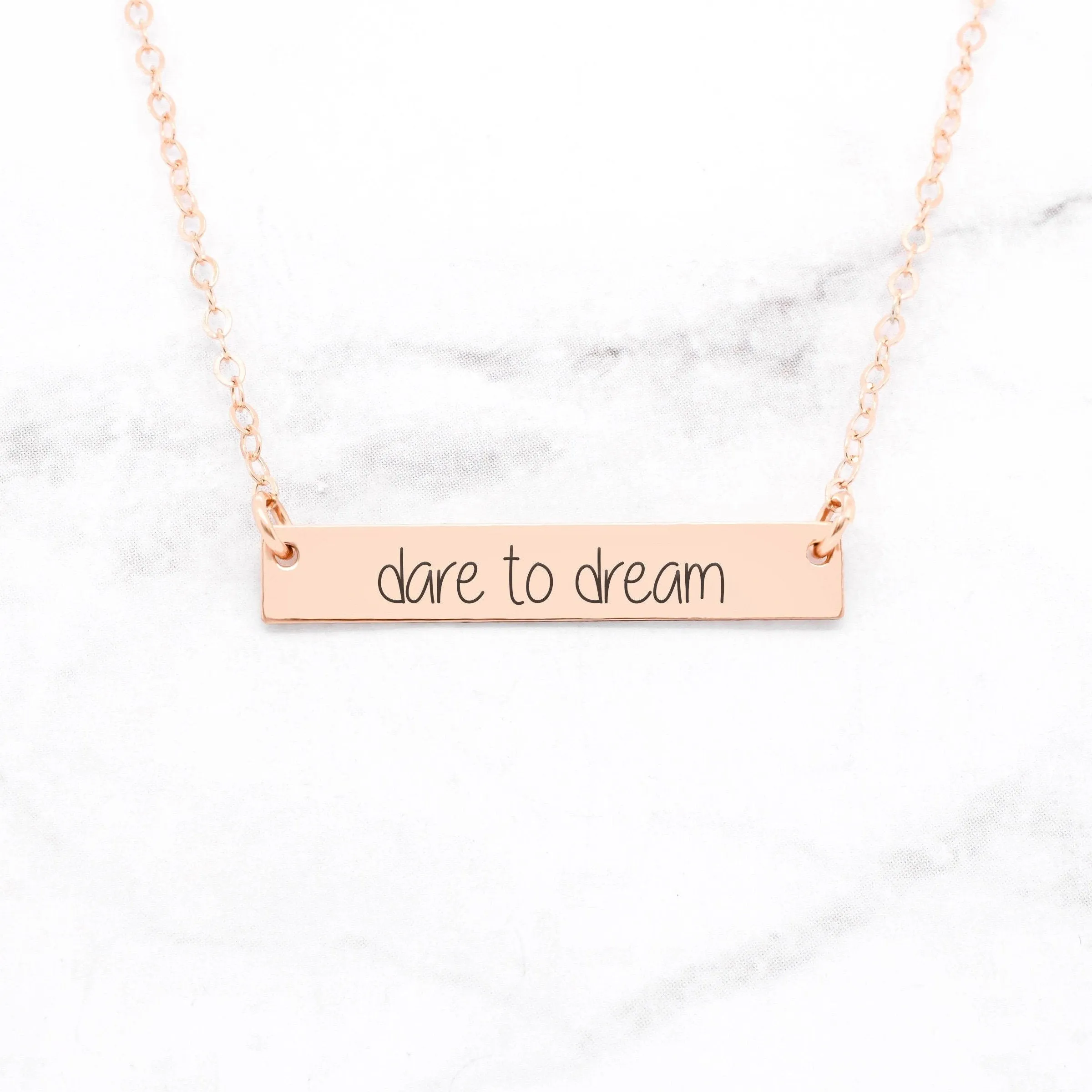 Dare to Dream - Gold Bar Necklace