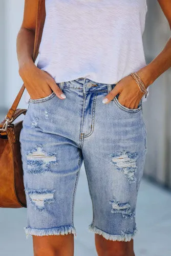 Denim shorts