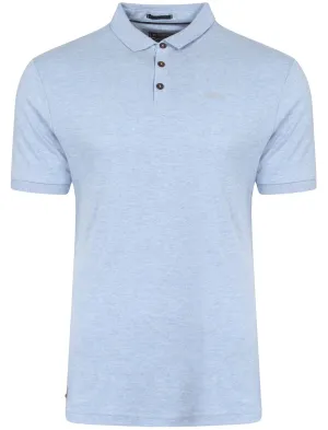 Densley Cotton Blend Polo Shirt In Placid Blue Marl - Kensington Eastside