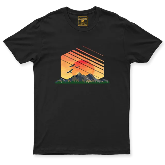 Drifit Shirt: Sunset Geometry