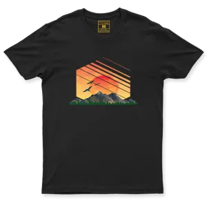 Drifit Shirt: Sunset Geometry