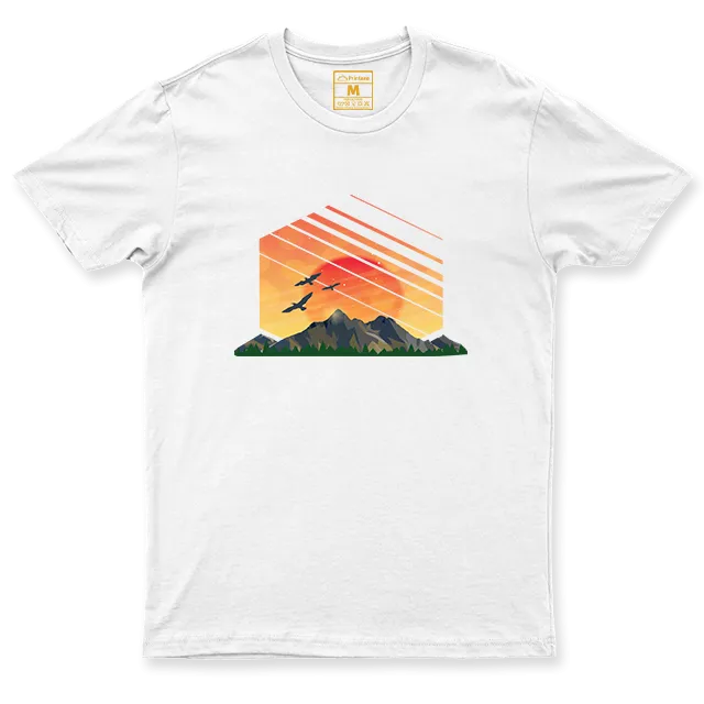 Drifit Shirt: Sunset Geometry