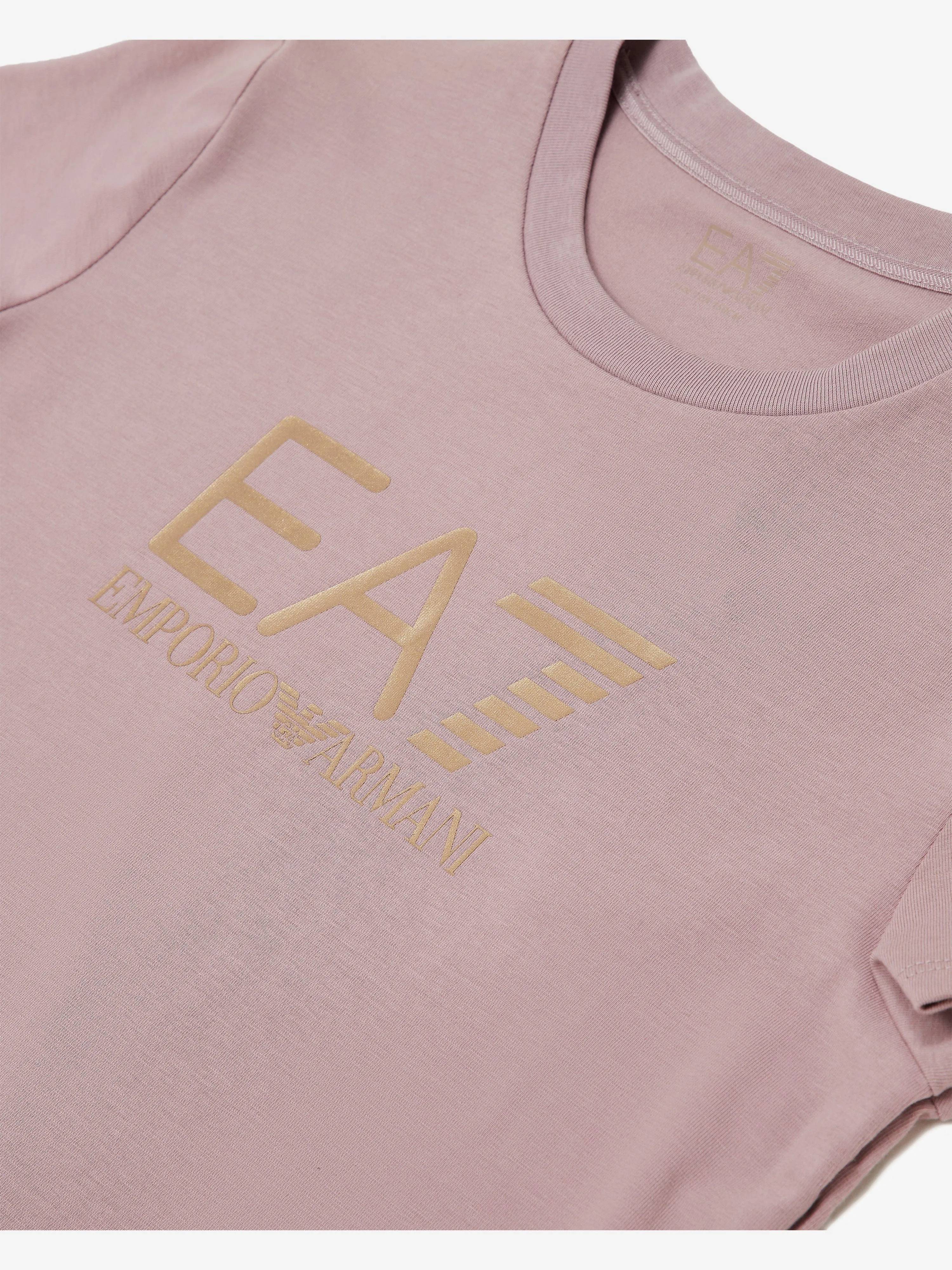 EA7 Emporio Armani Girls Logo T-Shirt in Purple