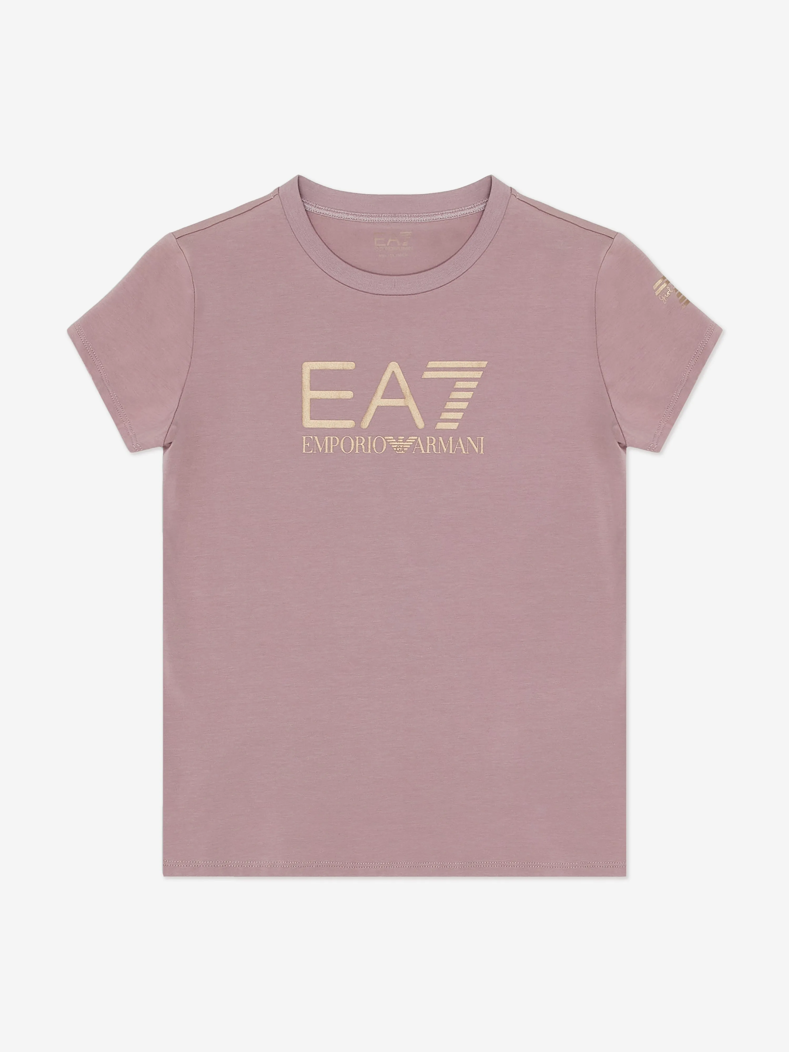 EA7 Emporio Armani Girls Logo T-Shirt in Purple
