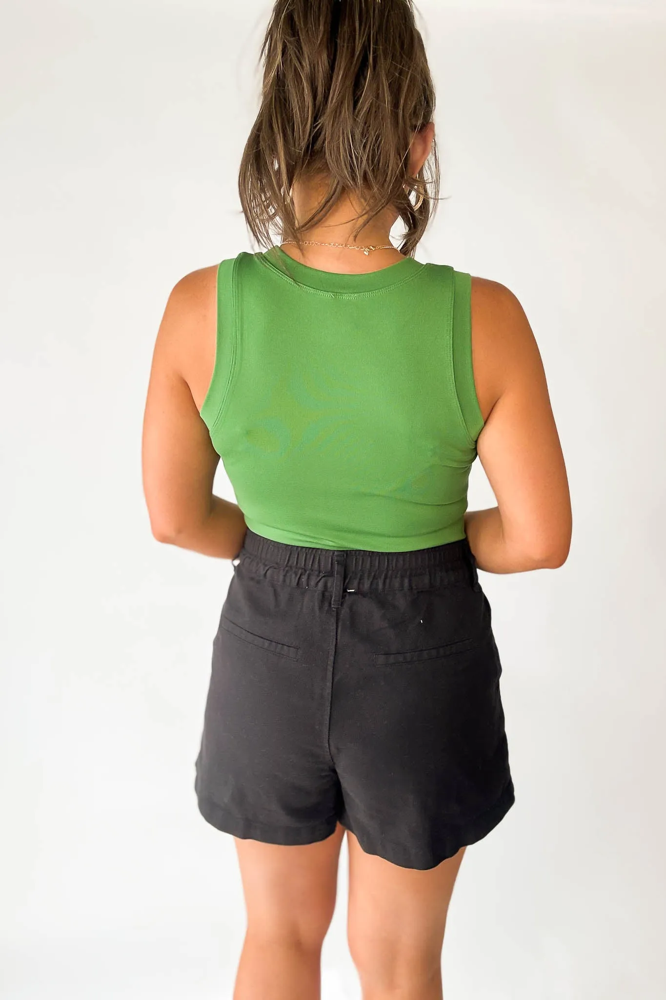 Effortless Attitude Black High Waist Denim Shorts