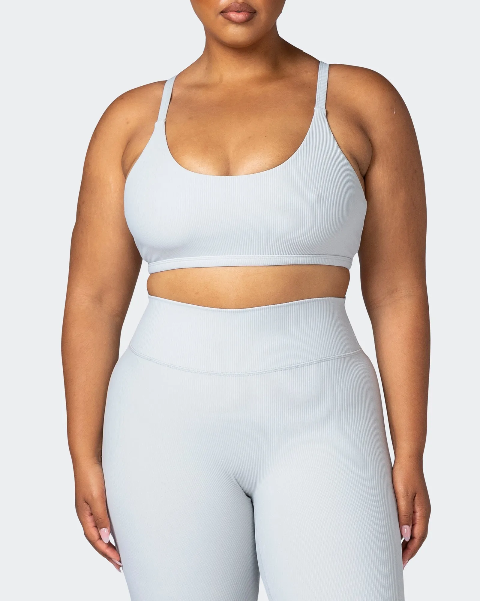 Effortless Rib Bralette - Quiet Grey