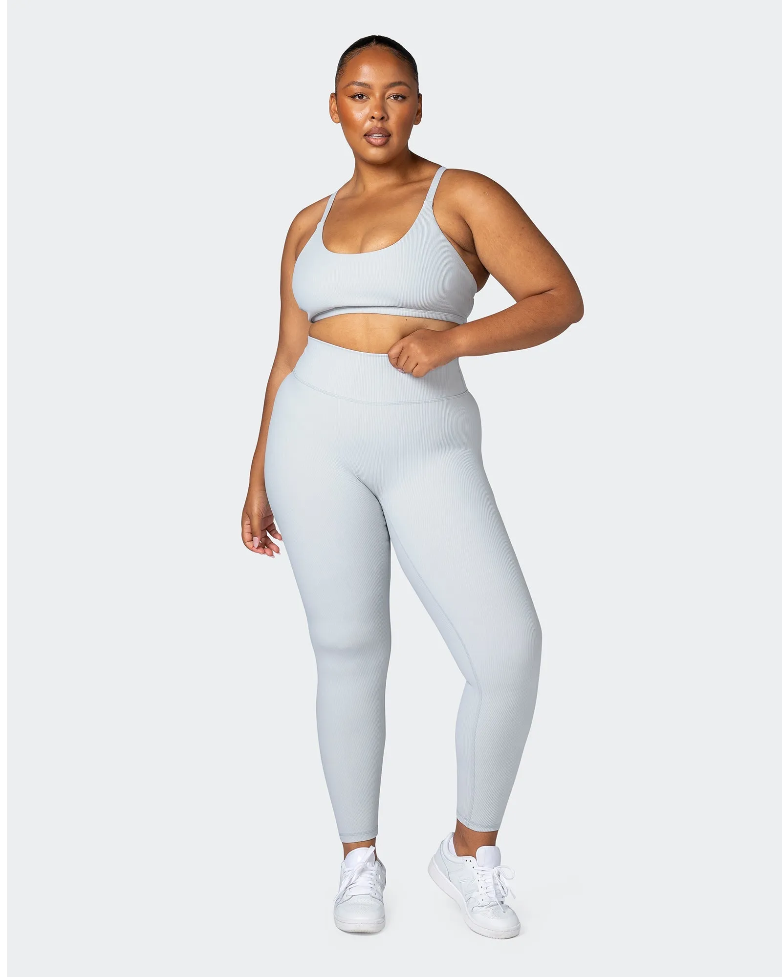 Effortless Rib Bralette - Quiet Grey