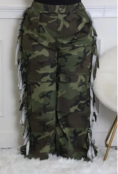 Elastic Waist Cargo Pants