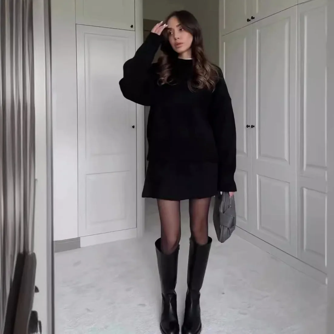 Elegant Sweater Skirt Set for Women - Knit 2 Piece Outfit