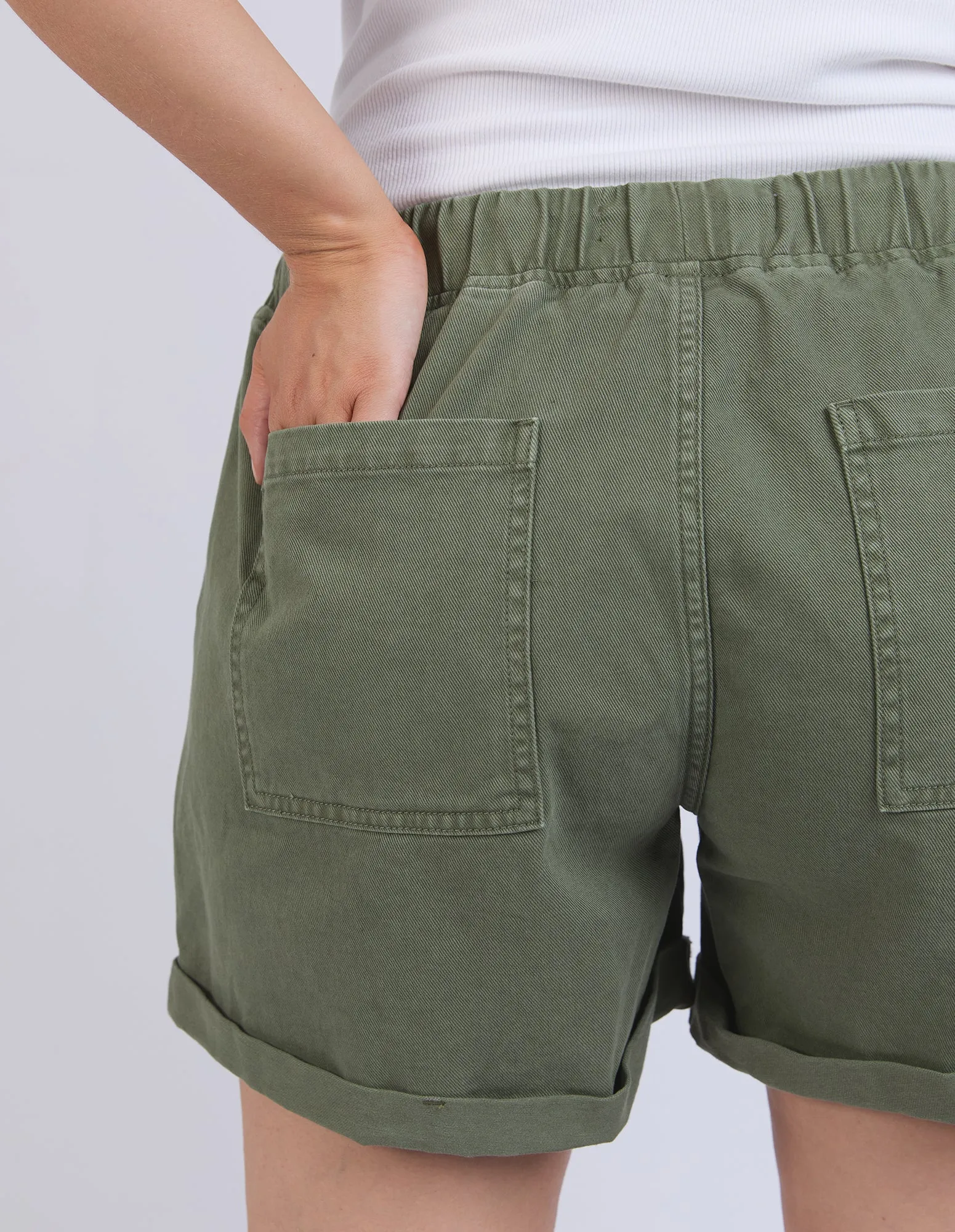 Elm Emma Relaxed Denim Short Four Leaf Clover