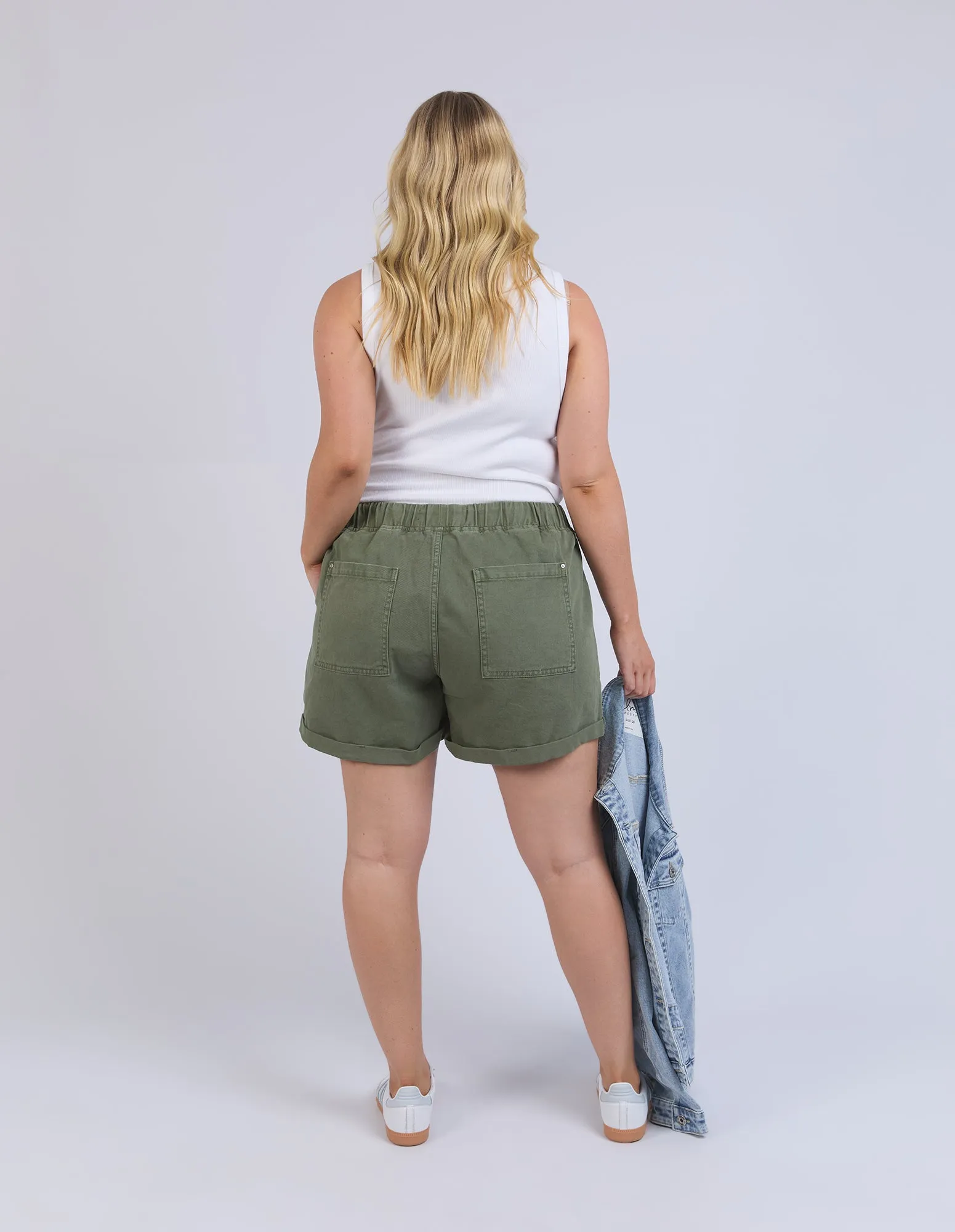 Elm Emma Relaxed Denim Short Four Leaf Clover