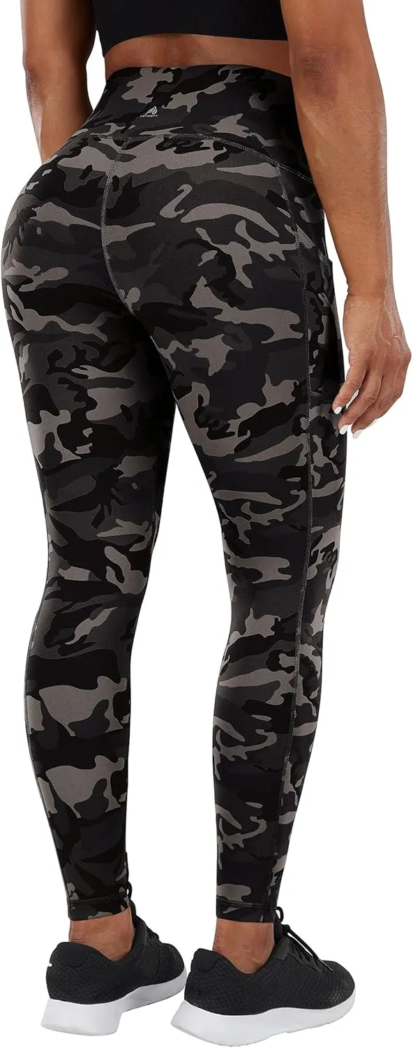 Fengbay 2 Pack High Waist Yoga Pants, Pocket Yoga Pants Tummy Control Workout Running 4 Way Stretch Yoga Leggings