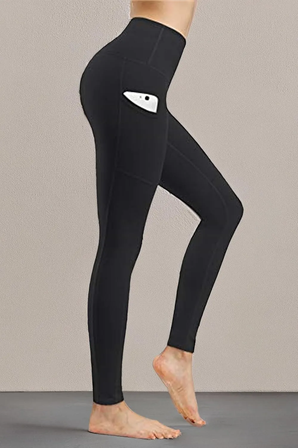 Fengbay 2 Pack High Waist Yoga Pants, Pocket Yoga Pants Tummy Control Workout Running 4 Way Stretch Yoga Leggings