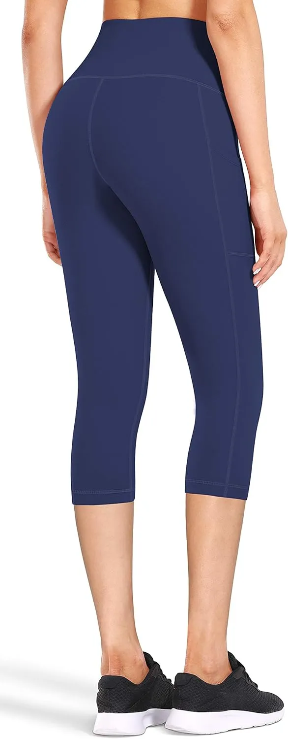 Fengbay High Waist Yoga Pants, Pocket Yoga Pants Tummy Control Workout Running 4 Way Stretch Yoga Leggings