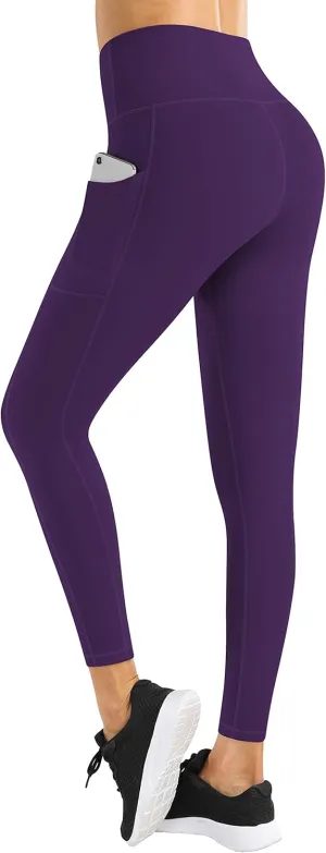 Fengbay High Waist Yoga Pants, Pocket Yoga Pants Tummy Control Workout Running 4 Way Stretch Yoga Leggings