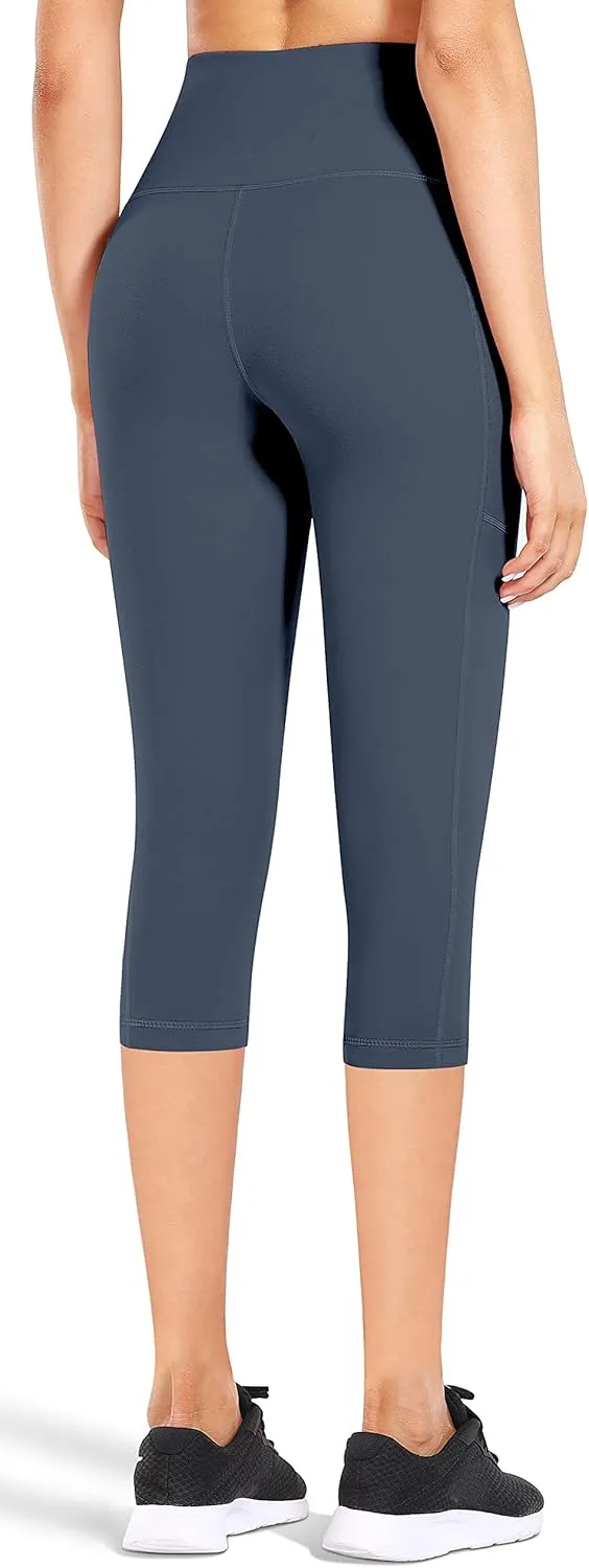 Fengbay High Waist Yoga Pants, Pocket Yoga Pants Tummy Control Workout Running 4 Way Stretch Yoga Leggings