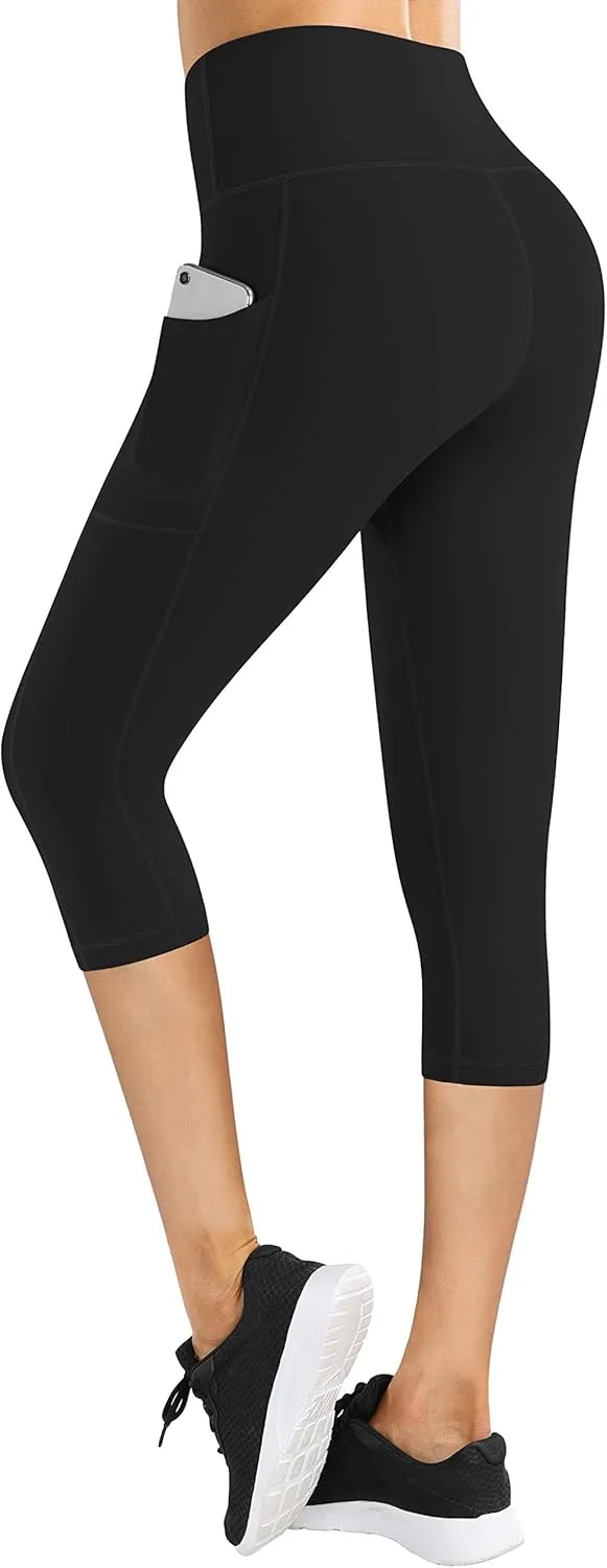 Fengbay High Waist Yoga Pants, Pocket Yoga Pants Tummy Control Workout Running 4 Way Stretch Yoga Leggings
