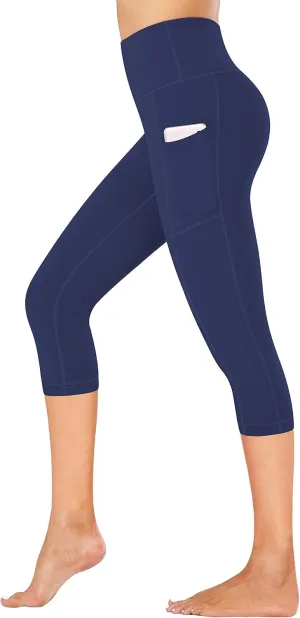 Fengbay High Waist Yoga Pants, Pocket Yoga Pants Tummy Control Workout Running 4 Way Stretch Yoga Leggings
