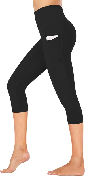 Fengbay High Waist Yoga Pants, Pocket Yoga Pants Tummy Control Workout Running 4 Way Stretch Yoga Leggings