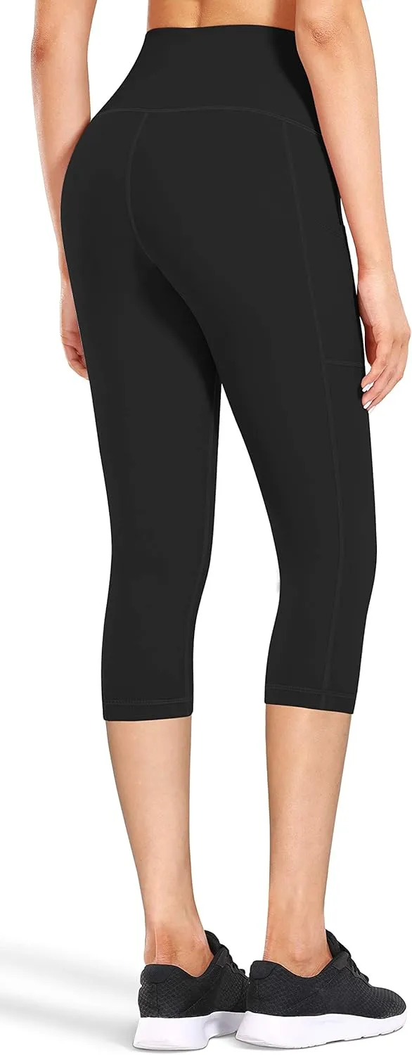 Fengbay High Waist Yoga Pants, Pocket Yoga Pants Tummy Control Workout Running 4 Way Stretch Yoga Leggings