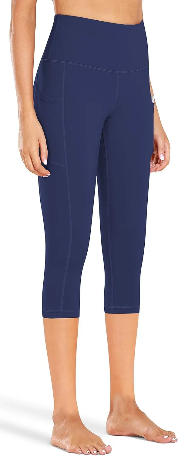 Fengbay High Waist Yoga Pants, Pocket Yoga Pants Tummy Control Workout Running 4 Way Stretch Yoga Leggings
