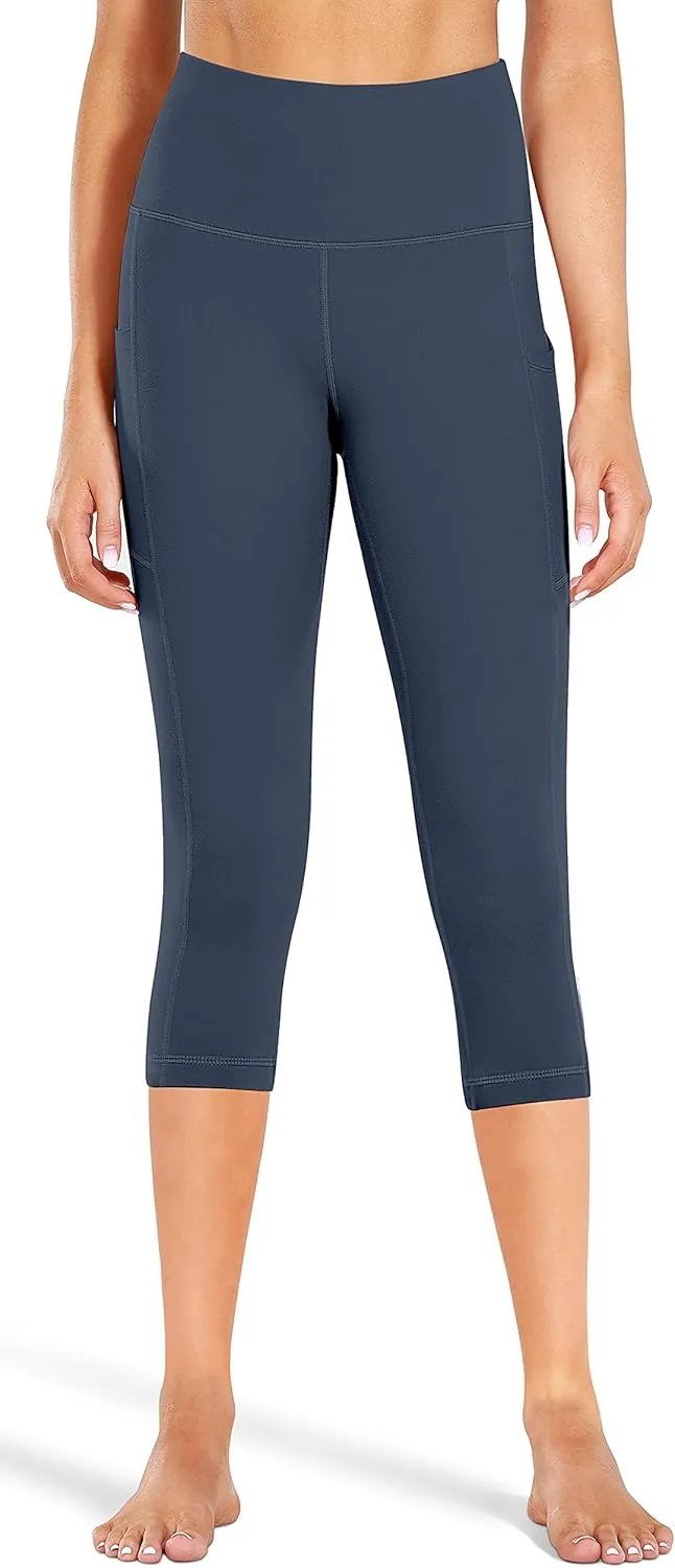 Fengbay High Waist Yoga Pants, Pocket Yoga Pants Tummy Control Workout Running 4 Way Stretch Yoga Leggings