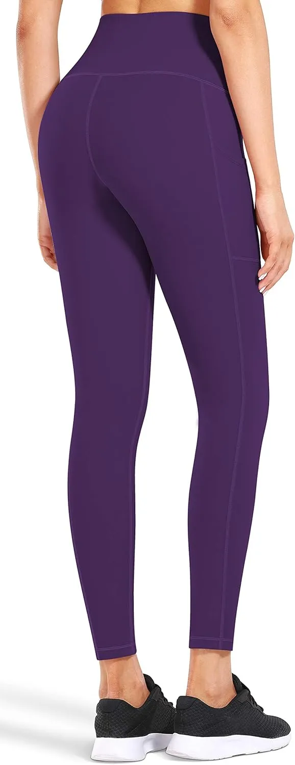 Fengbay High Waist Yoga Pants, Pocket Yoga Pants Tummy Control Workout Running 4 Way Stretch Yoga Leggings