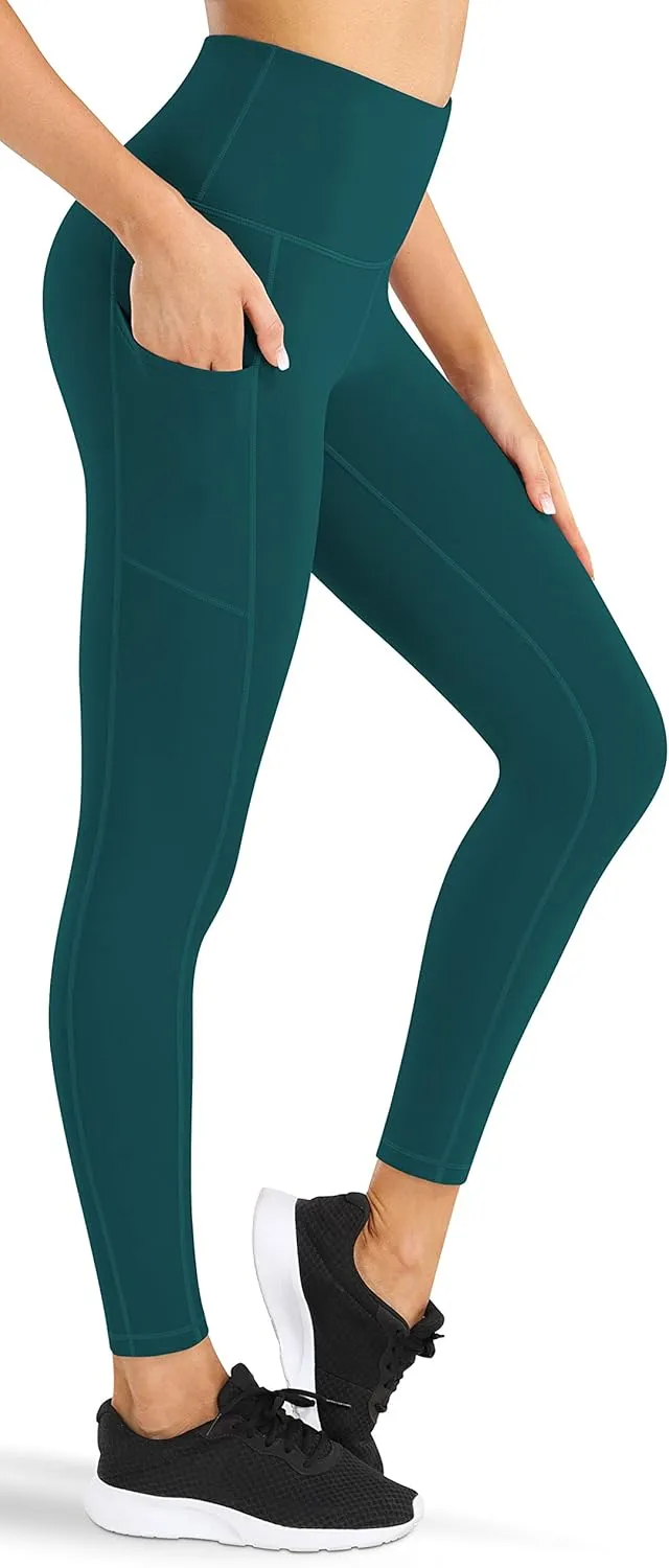 Fengbay High Waist Yoga Pants, Pocket Yoga Pants Tummy Control Workout Running 4 Way Stretch Yoga Leggings
