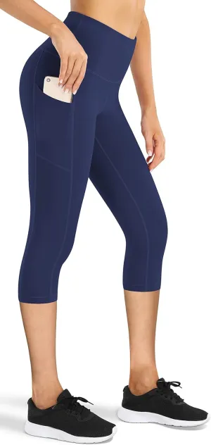 Fengbay High Waist Yoga Pants, Pocket Yoga Pants Tummy Control Workout Running 4 Way Stretch Yoga Leggings
