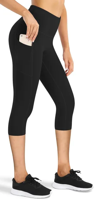 Fengbay High Waist Yoga Pants, Pocket Yoga Pants Tummy Control Workout Running 4 Way Stretch Yoga Leggings