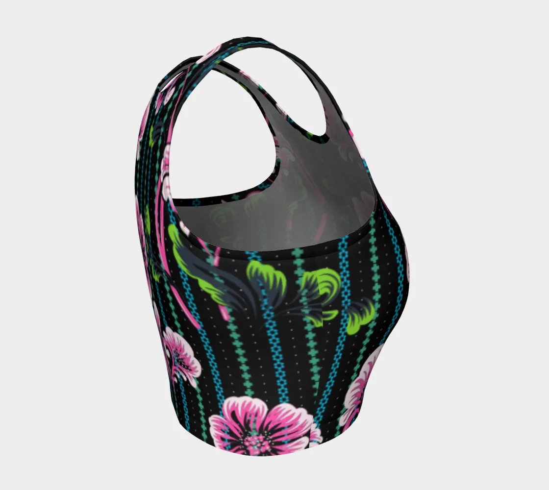 Floral Print Athletic Crop Top