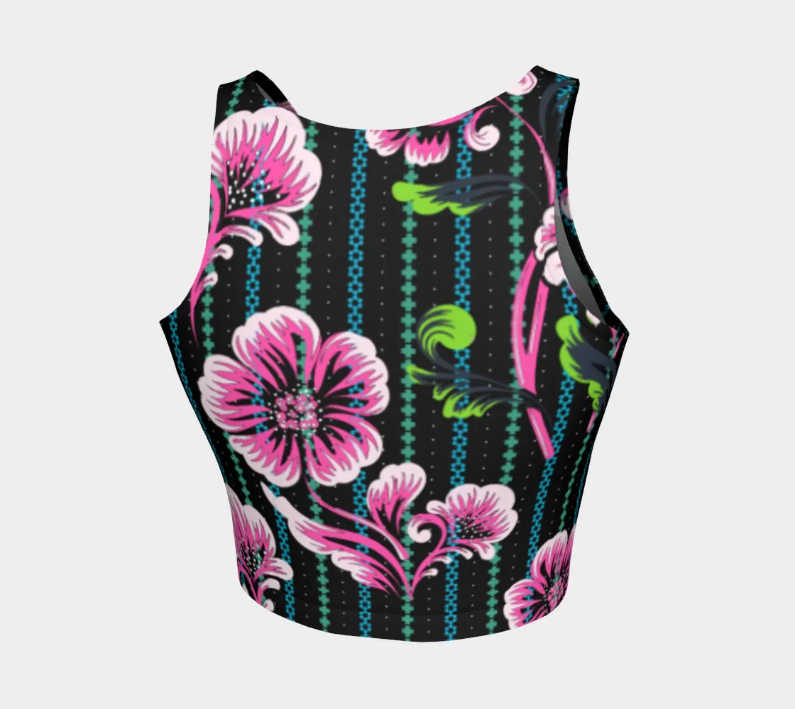 Floral Print Athletic Crop Top
