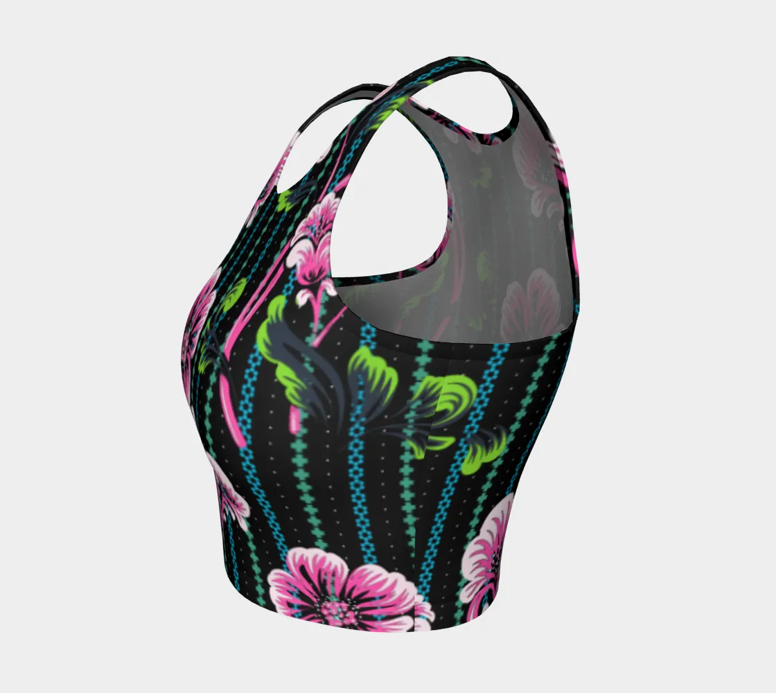 Floral Print Athletic Crop Top