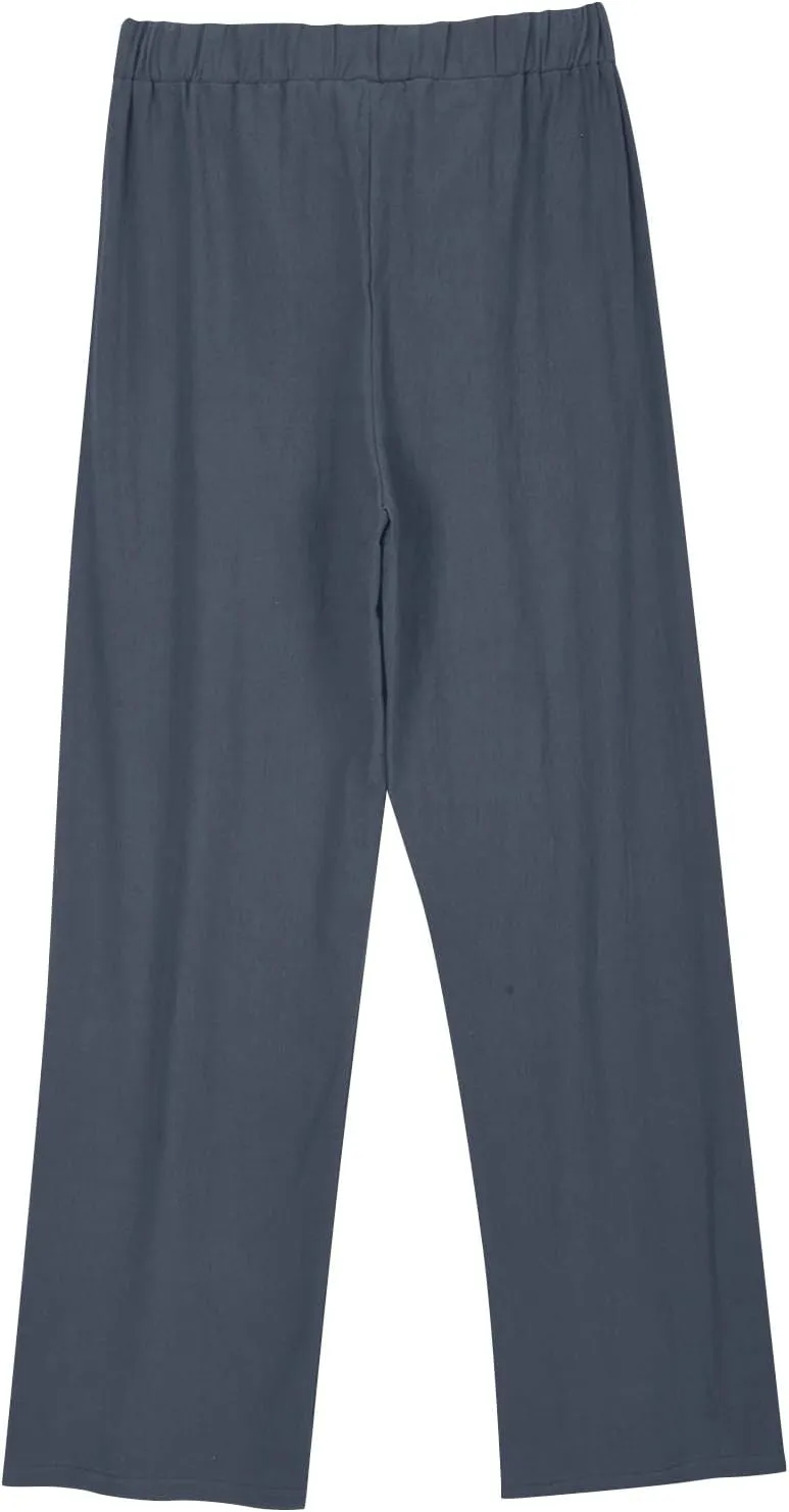 FZYLQY Womens High-Waisted Linen Trousers with Bow Tie Elastic Waist Casual Wide-Leg Pants for Spring and Summer 2025