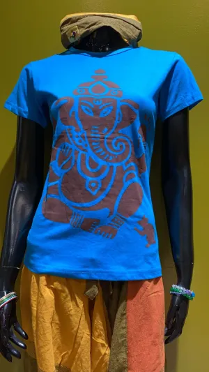 Ganesh Painted Cotton Babydoll Tee Shirt