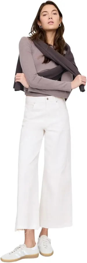 GAP Women's Wide Leg Cropped Jeans