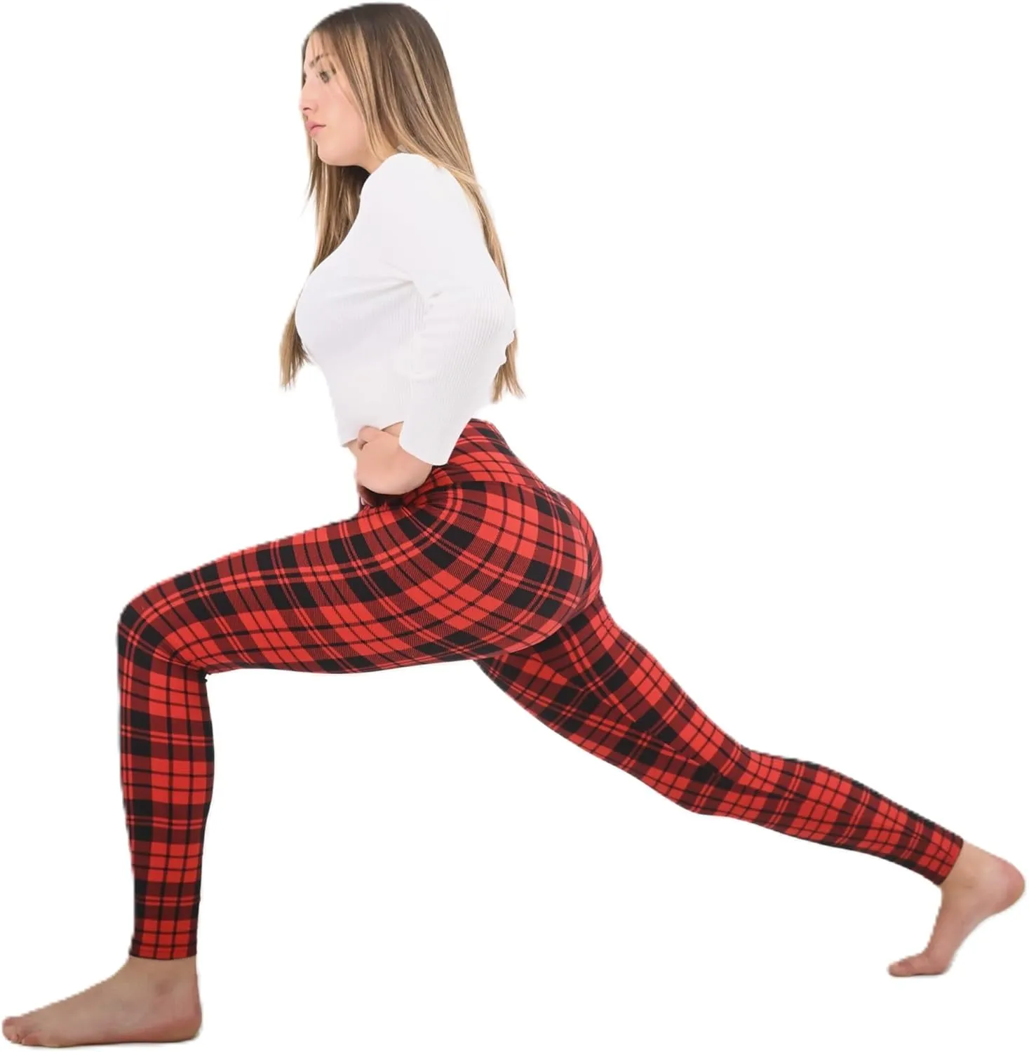 Generic Buttery Soft High Waisted Modern Leggings, Women's Yoga Pants, Medium, Blue