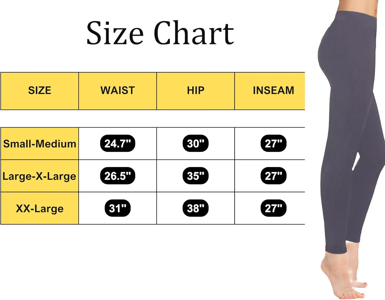 Generic Buttery Soft High Waisted Modern Leggings, Women's Yoga Pants, Medium, Blue