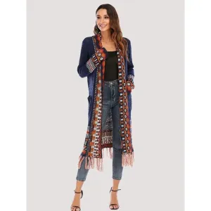 Geometric Pattern Bohemian Cardigan