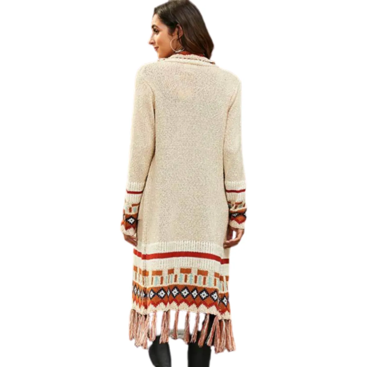 Geometric Pattern Bohemian Cardigan