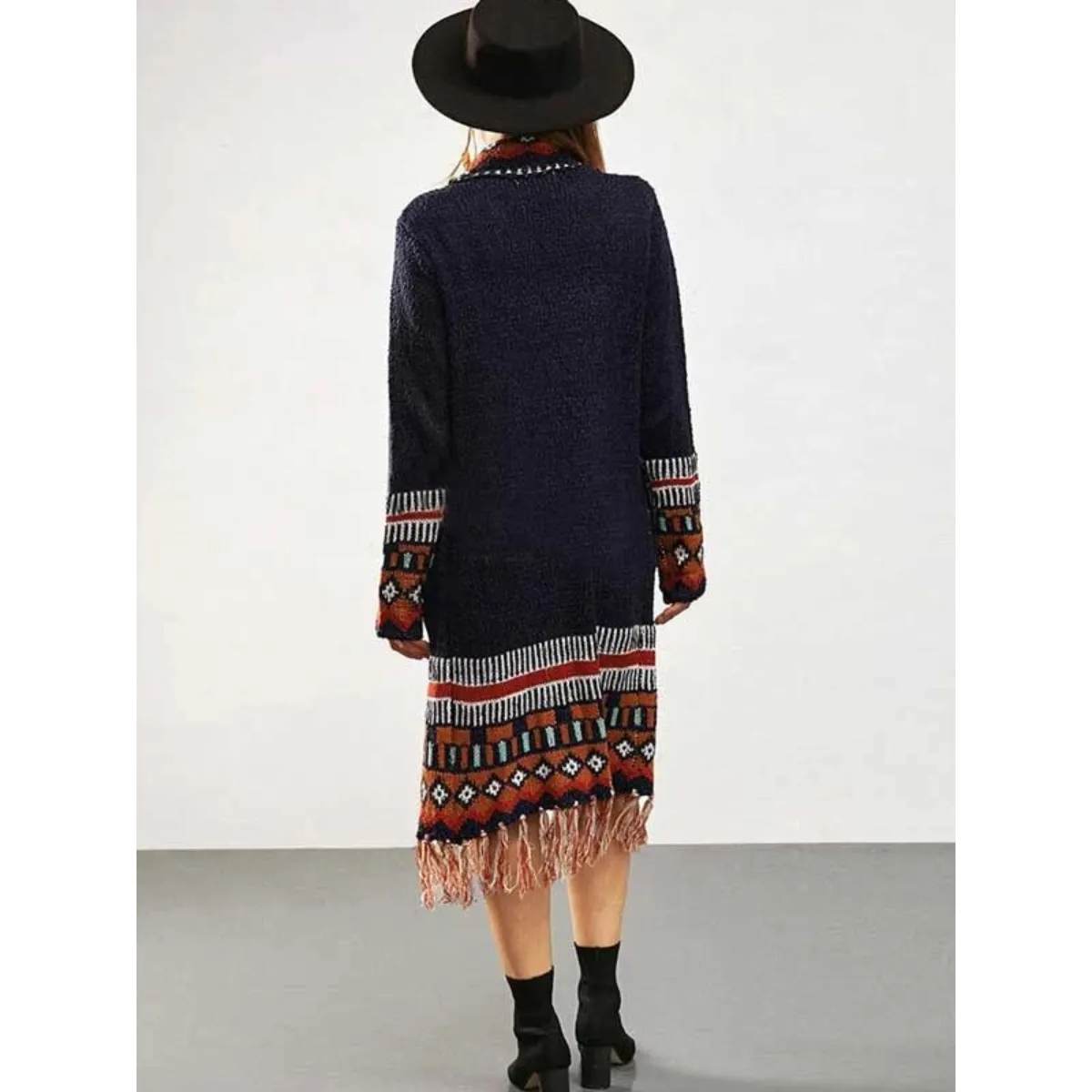 Geometric Pattern Bohemian Cardigan