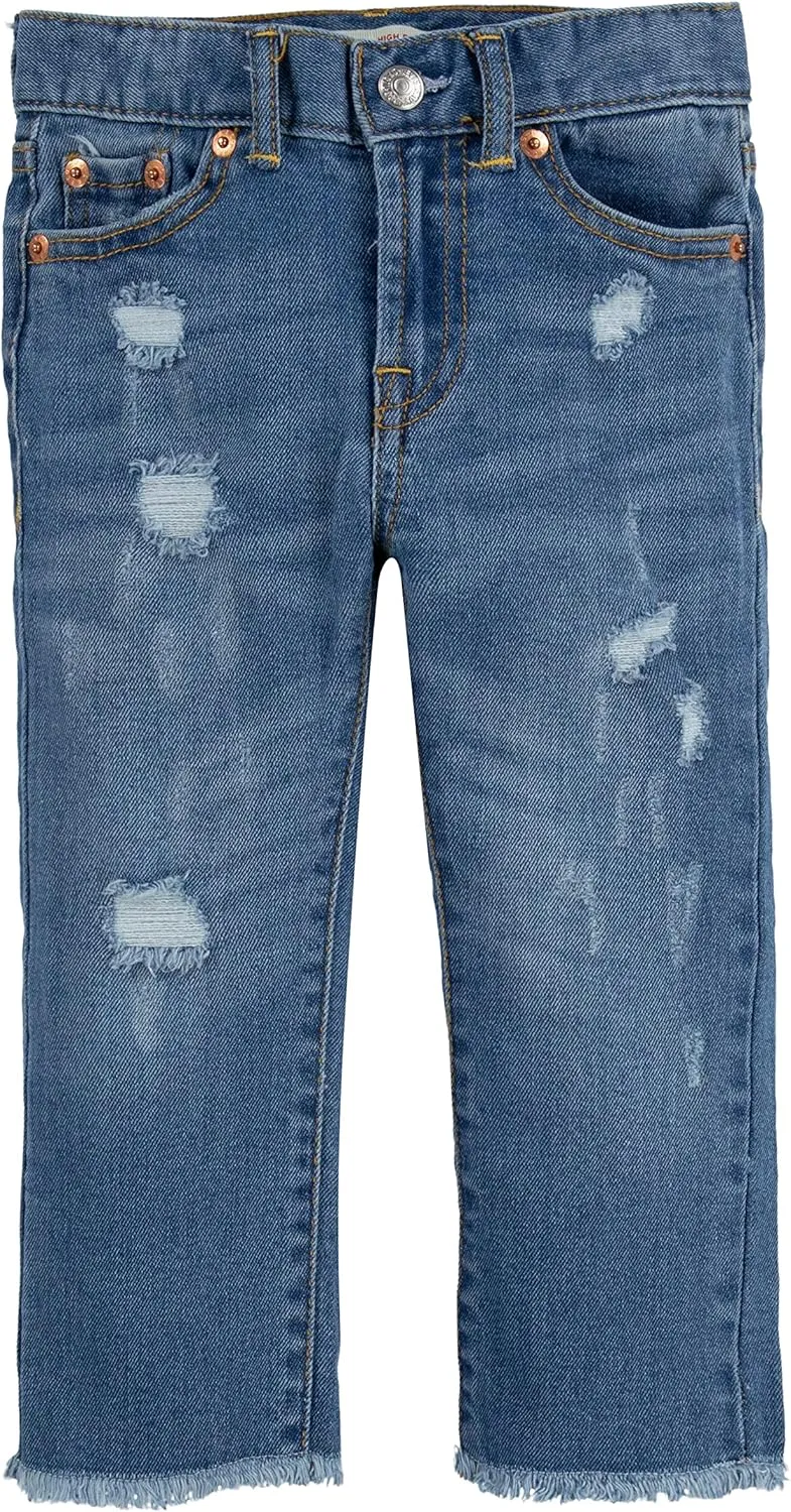 Girls' High Rise Straight Fit Jeans