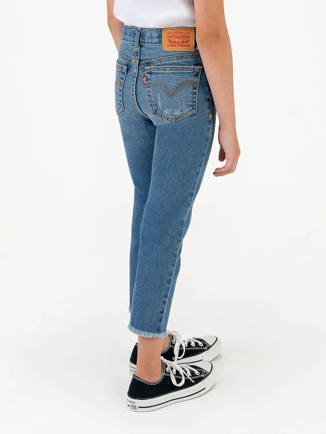 Girls' High Rise Straight Fit Jeans