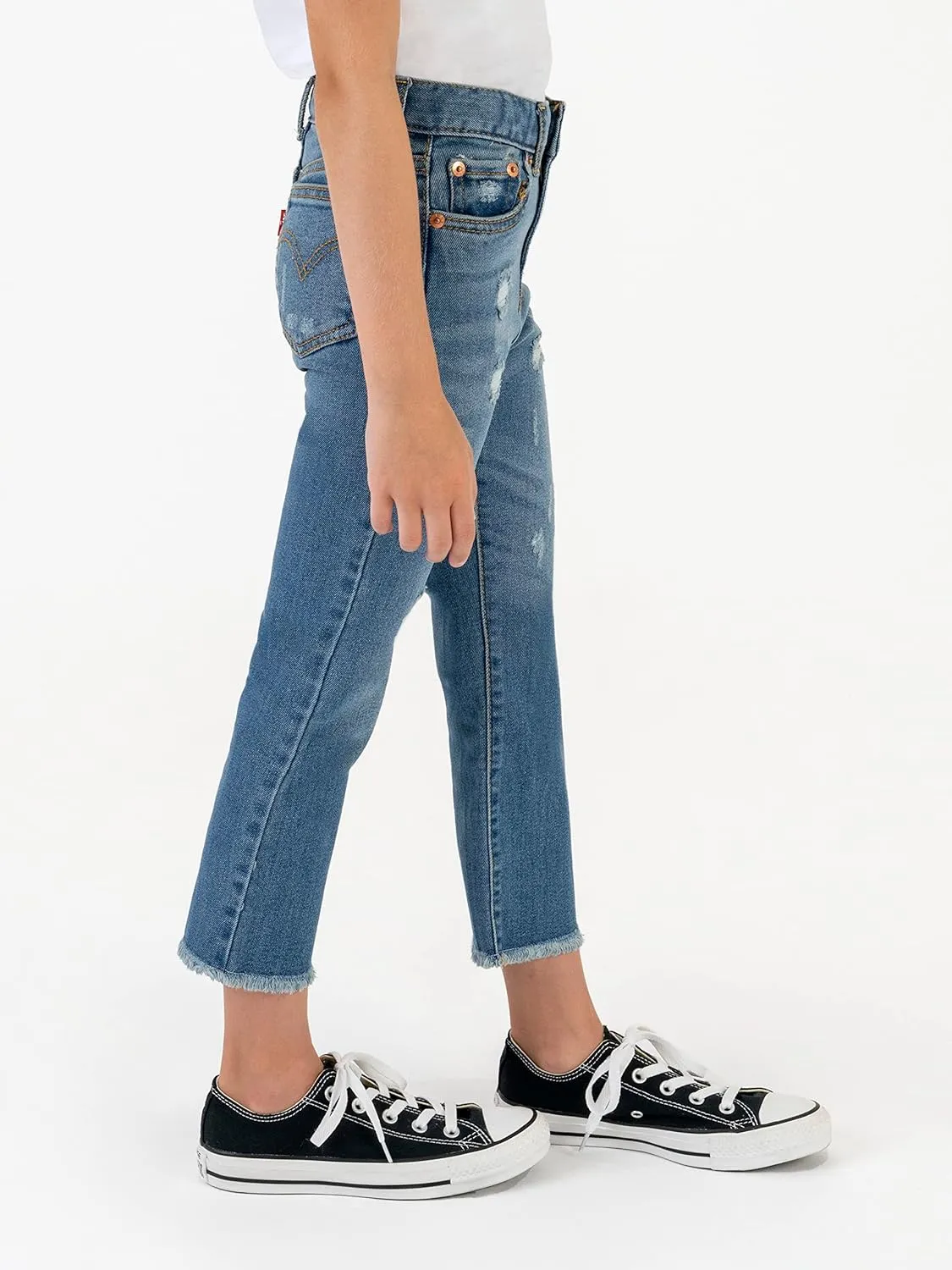 Girls' High Rise Straight Fit Jeans